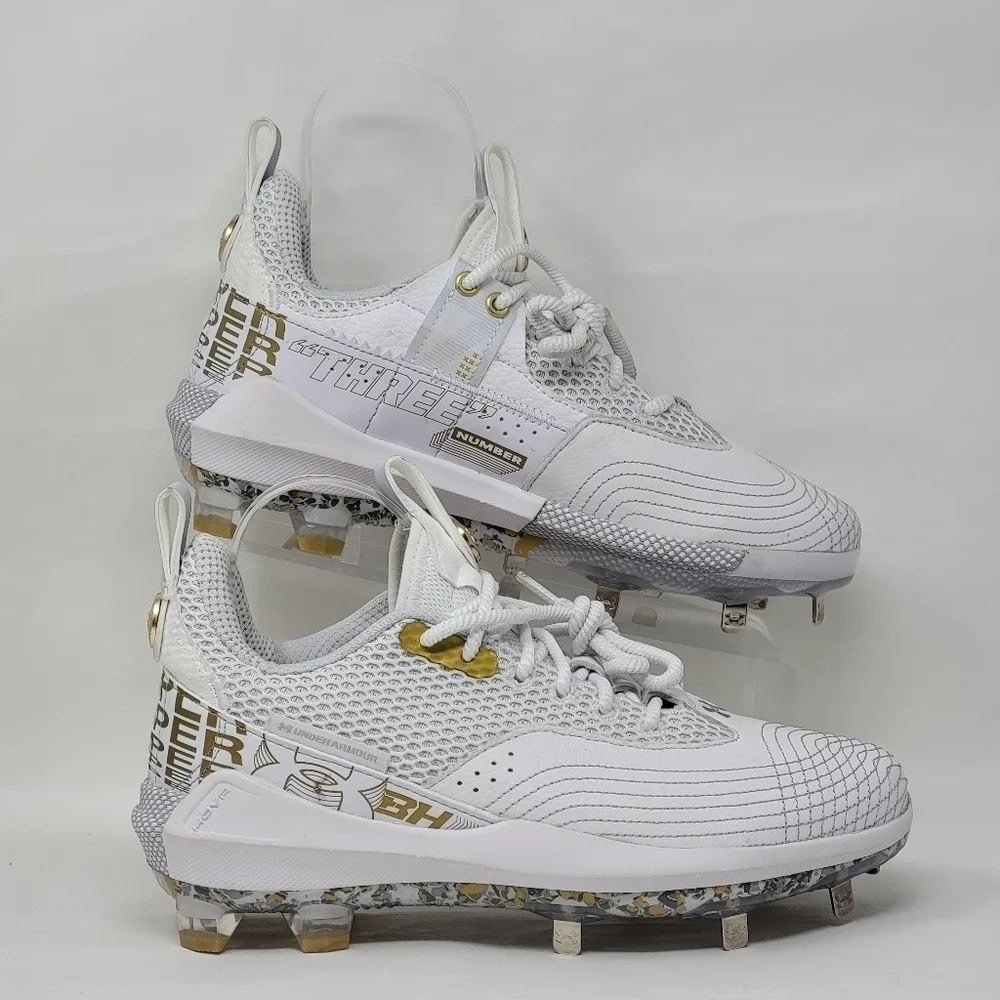 Under Armour Harper 7 Low ST Baseball Cleats White 3025582 100 Men Size 7.5 New